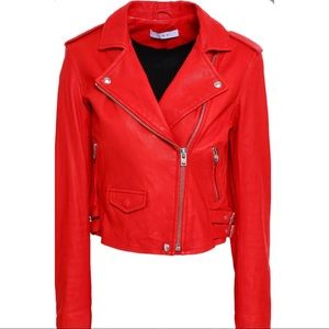 Iro leather jacket in red